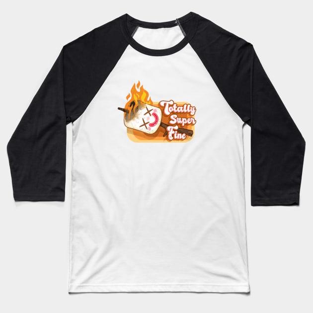 Marshmallow is Fine Baseball T-Shirt by Marianne Martin